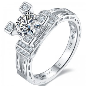 Tuochen jewelry  professional  manufacturer custom sterling silver 925 rings with  3A/5A/Moissanite stones