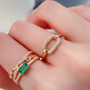 10K 14K 18K solid gold ring daily jewelry ins style wedding ring for women