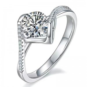 Ready to Ship High-quality S925/18k/14k/10k Gold with Moissanite/ real Diamond Engagement Ring