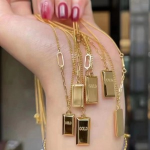 New Fashion Style 999  5G Technology Gold Necklace for Girl