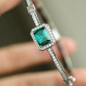 Sterling Silver 925 with High Carbon Colorful Diamond Bracelet